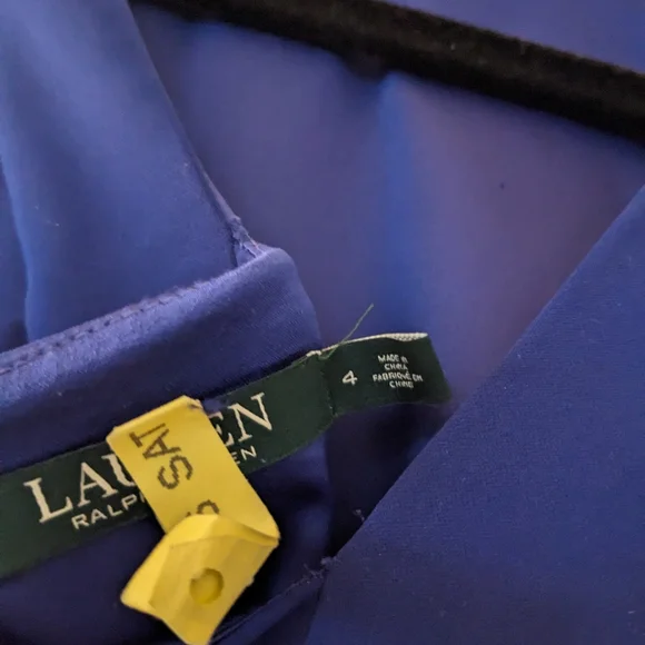 Ralph Lauren long formal dress with side cut outs in deep royal blue - size 4 - Picture 4 of 5